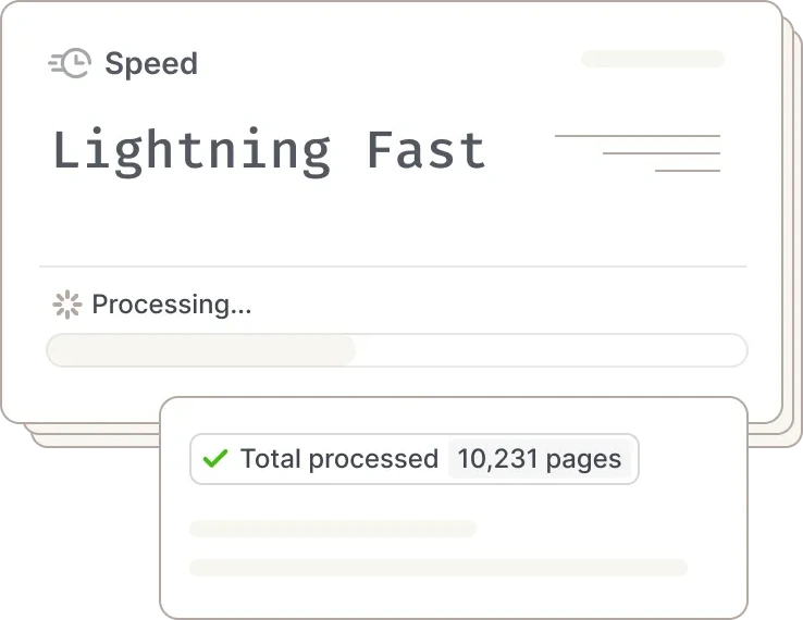 Unmatched speed & scale